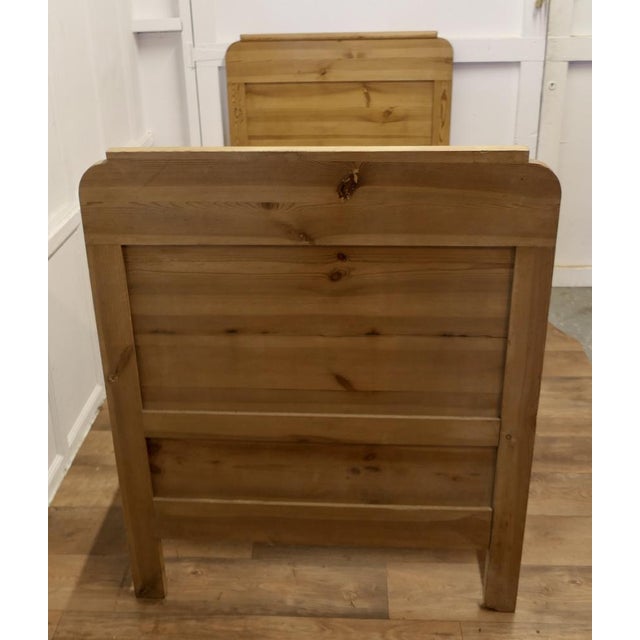 French Pine Single Sleigh Bed For Sale - Image 9 of 11