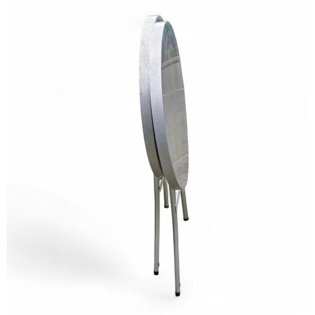 Aluminium Standing Tables, 1970s, Set of 2 For Sale - Image 13 of 18