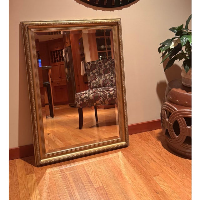 Mid-Century Modern Vintage La Barge Gold Gilt Framed Wall Mirror, 30” X 42”, Beveled Glass, Traditional Classic Style For Sale - Image 3 of 12