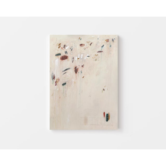 Large original painting by New York-based artist Margot Sinclair. This textured, mixed media abstract piece features a...