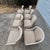 1970s 1970s Postmodern Cream Bentwood Dining Arm Chairs After Ward Bennett, Set of 8 For Sale - Image 5 of 12