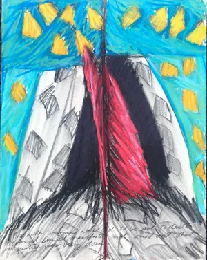 1980 Adrienne Anderson Abstract Pastel