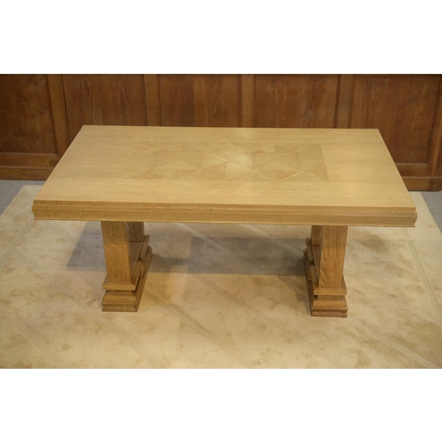 Art Deco Oak Table, 1940s For Sale - Image 14 of 15