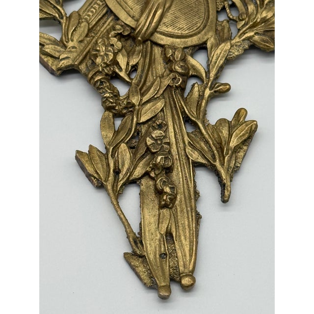 Late 19th Century 19th C. French Antique Bronze Gilt Decorative Plaque For Sale - Image 5 of 9