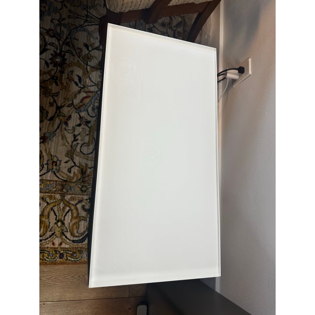 Room & Board Modern Steel and Tempered Glass 24w 12d 24h End Table For Sale - Image 4 of 4