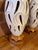 Mid 20th Century Pair of Vintage Mid-Century Modern Pierced Ceramic Table Lamps With White Lava Glaze and Walnut Bases For Sale - Image 5 of 9