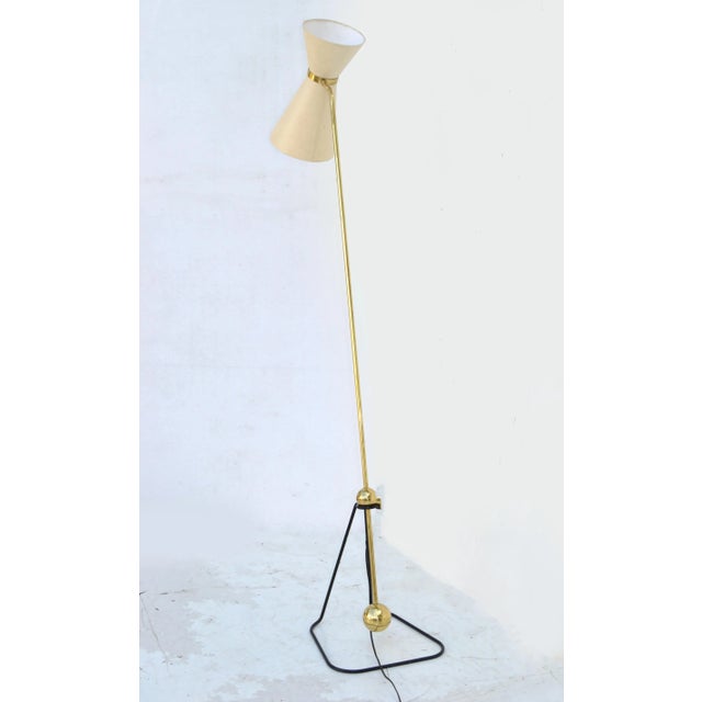 Mid-Century Modern Pierre Guariche Model G2 Equilibrium Floor Lamp by Mathieu Diderot, Paris 1950 For Sale - Image 3 of 13