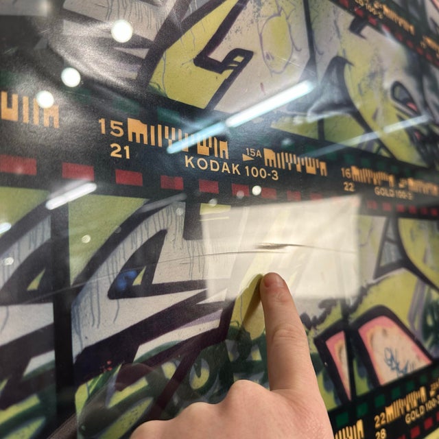 Wood Ruth Litoff “Tagging Up” Graffiti Collage 1996 For Sale - Image 7 of 12