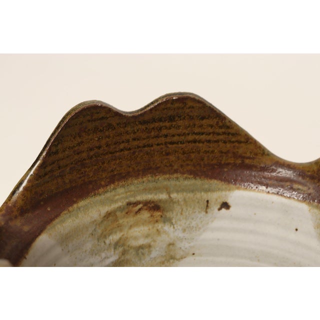 Vintage Brown and Pale Gray Studio Pottery Square Planter by Deanna Nichols For Sale - Image 13 of 17