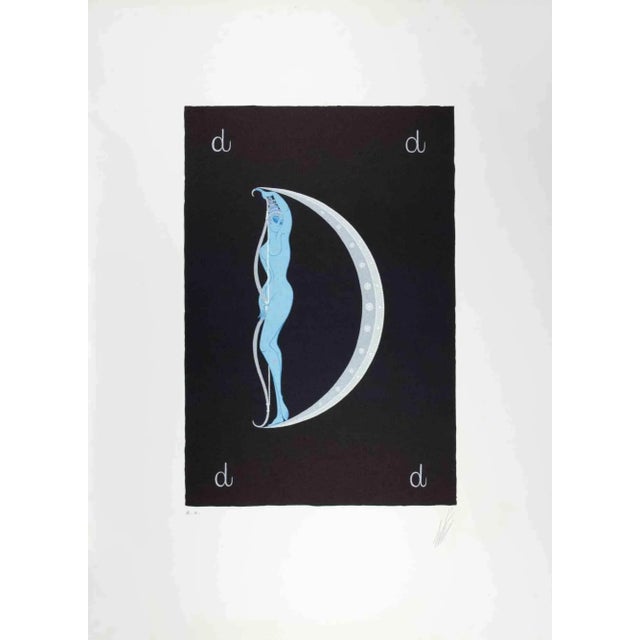 Erté, Letter D, 1970s, Lithograph For Sale - Image 4 of 4