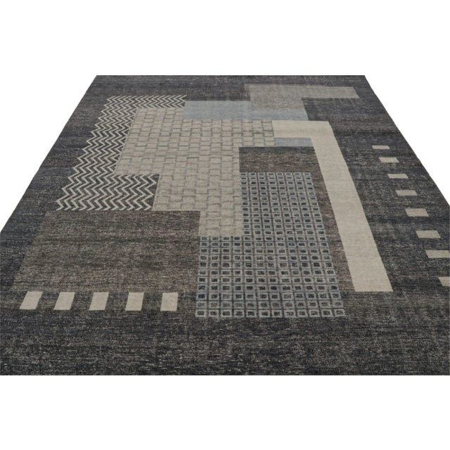 Art Deco Rug & Kilim’s Modern French Art Deco Rug With Geometric Patterns For Sale - Image 3 of 7