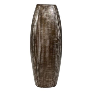 Ingrid Atterberg, Ekeby, Swedish Mid-Century Modern, Tan Vase, Stoneware,1960s For Sale