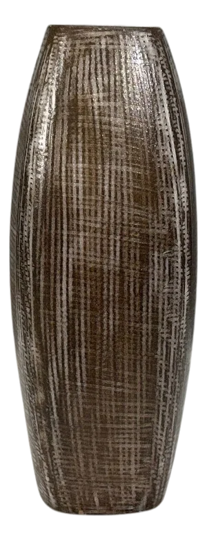 Ingrid Atterberg, Ekeby, Swedish Mid-Century Modern, Tan Vase, Stoneware,1960s