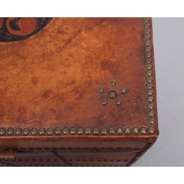 Antique French Leather Embossed Box, 1880 For Sale - Image 3 of 10
