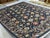 2000 - 2009 Navy Blue Afghan Sultani Natural Dye Wool Rug, Persian Floral Botanical Design, 8′2″ × 9′11″ For Sale - Image 5 of 16
