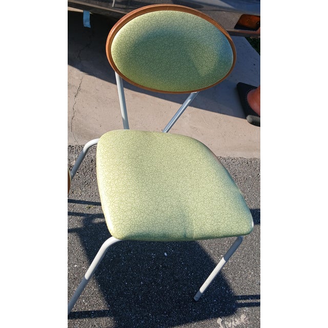 Vintage Mid-Century Modern Aluminum Chrome and Vinyl Dining Chairs, Shelby Williams Style, Set of 3 For Sale In Naples, FL - Image 6 of 14