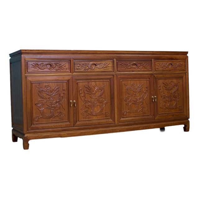 Mid-Century Chinese Sideboard in Teak, 1970s For Sale
