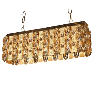 Lobmeyr Crystal and Gold Pendant For Sale
