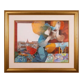 Alvar Suñol Pintora Mexicana Signed Contemporary Embossed Lithograph 107/200 For Sale