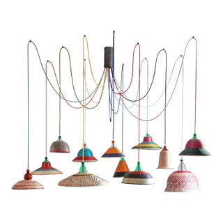 Pet Lamp Esperanza 12 Handwoven Pendant Light | Sustainable Artisan Design For Sale