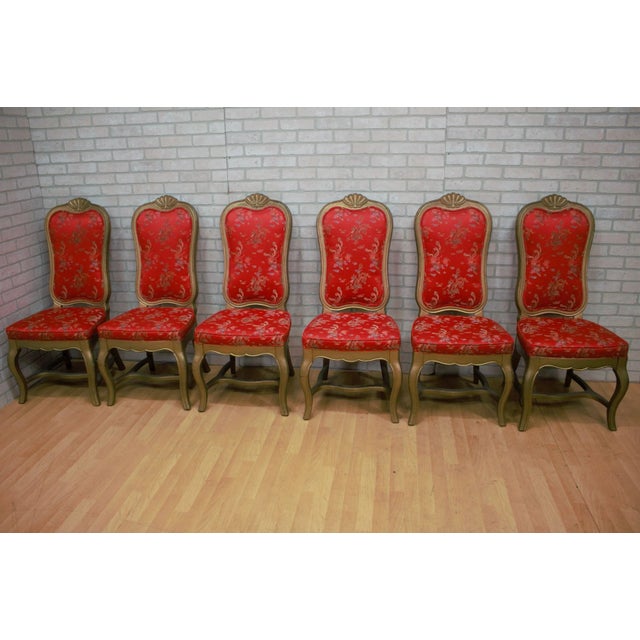 Hollywood Regency Chinoiserie Gold Frames Dining Chairs - Set of 6 For Sale - Image 12 of 12