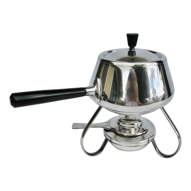 C.1970's (Switzerland) Cheese/Chocolate Fondue Platform Lidded Serving Piece With Heating Element For Sale