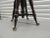 Antique Round Victorian Wood Swivel Piano Stool With Claw & Ball Feet. Turned wood center stretcher. USA Attributed to A....