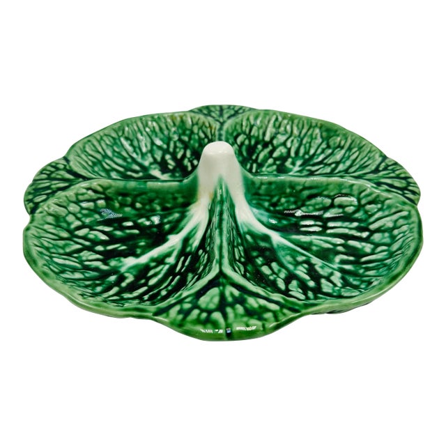 Cabbage Leaf Divided Serving Plate For Sale