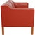 Børge Mogensen 2212 2.seater sofa upholstered in original red leather and with legs of mahogany. The sofa is from around...