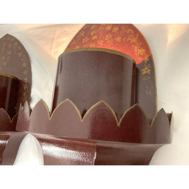 Metal Vintage French Tole Wall Sconce Pair For Sale - Image 7 of 10