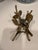 Vintage Art Glass Orb Sculpture on Brass Branch Stand For Sale In Miami - Image 6 of 7