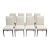 Mid Century Modern Dining Chairs Upholstered in White Leather, Set of 8 For Sale
