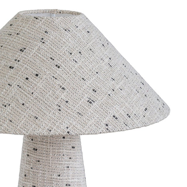 Fischer Woven Twisted Boucle Table Lamp For Sale - Image 4 of 6