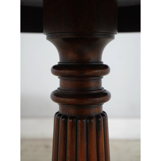 Wood Maitland Smith Round Inlaid Accent Table For Sale - Image 7 of 15
