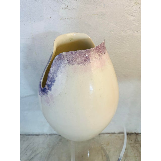 1980s Large Vintage Studio Pottery Vase For Sale - Image 5 of 6