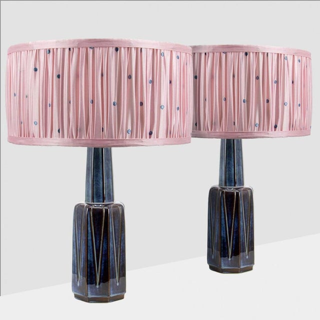 Vintage Table Lamp with Pleated Lampshade from Soholm, 1960s For Sale - Image 6 of 17