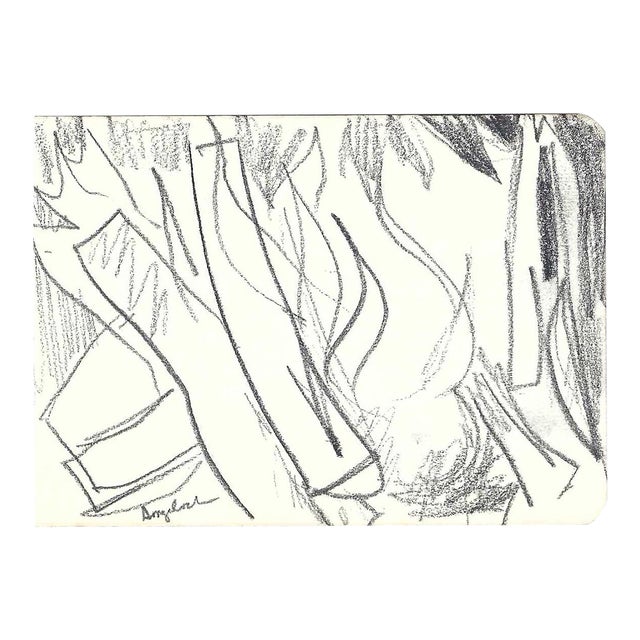 1960s Robert Angeloch Fire Drawing For Sale