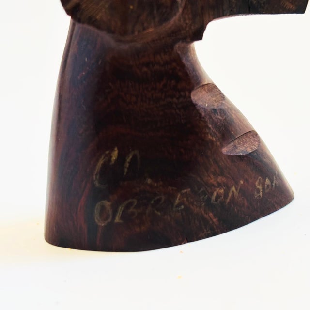 Carved Ironwood Ram Bud Vase For Sale In San Francisco - Image 6 of 10
