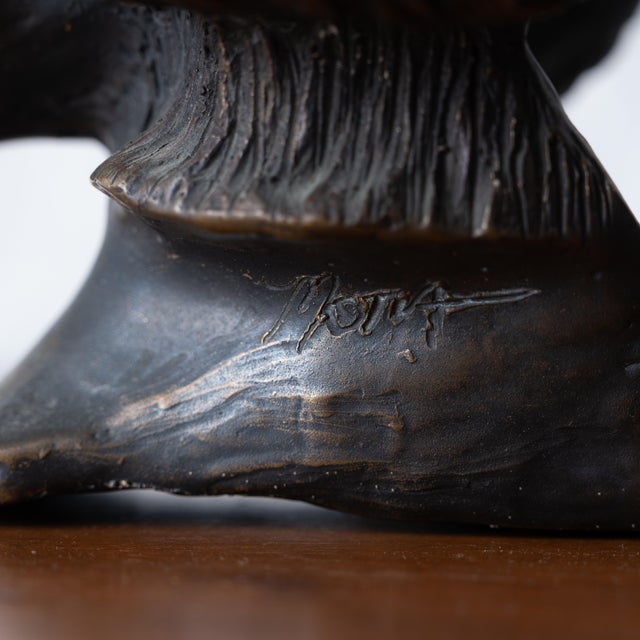 A Bronze Ram's Head, 20th Century For Sale - Image 12 of 14