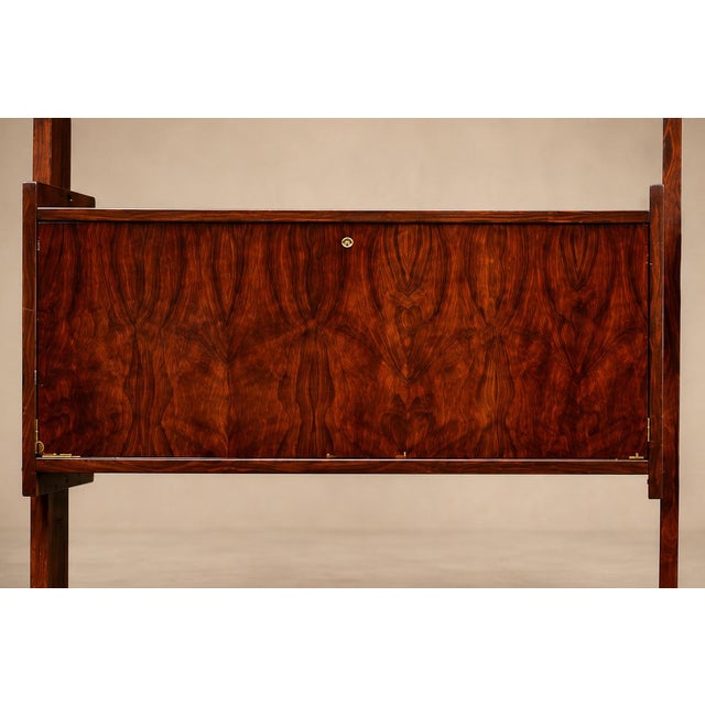 Pair of Brazilian Modern Adjustable Bookshelves With Cabinets in Rosewood, Brazil, 1960s For Sale - Image 12 of 17