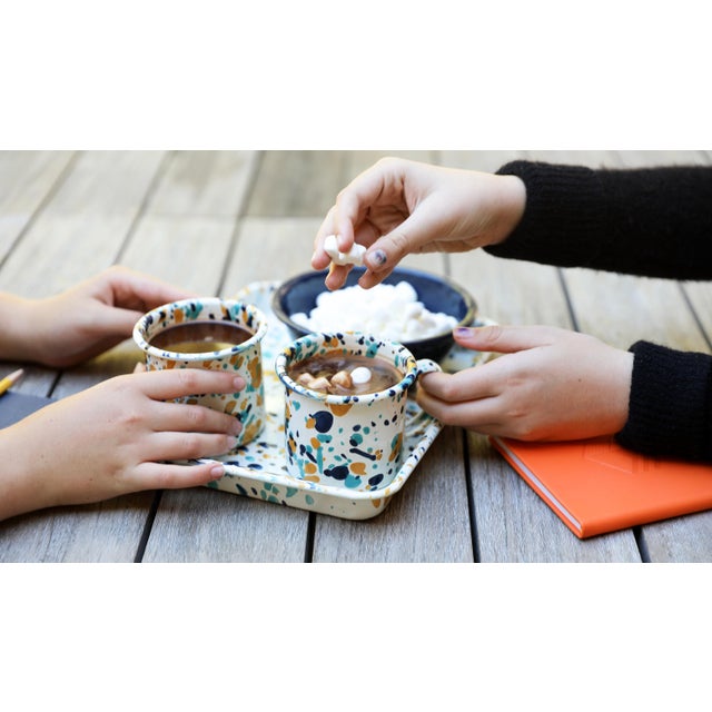 Crow Canyon Home Enamelware, Catalina Storage Bowl Set in Bermuda Buttercup - 3 Pieces For Sale - Image 4 of 6