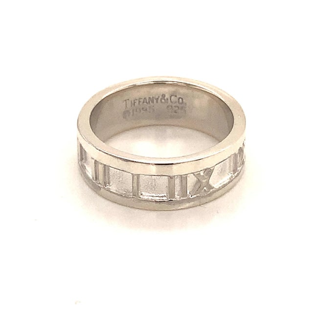 Tiffany and Co. 1990s Tiffany & Co Estate Ring Size 4.5 Sterling Silver 4.2 Grams, Size 4.5 For Sale - Image 4 of 12