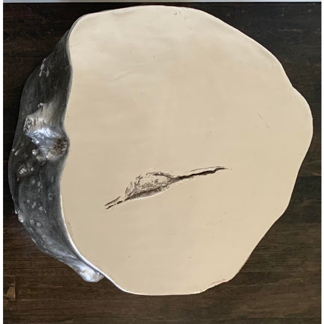 Vintage Painted Resin Tree Trunk Side Table For Sale - Image 9 of 11