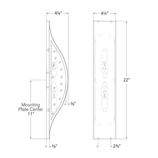 Modern Kelly Wearstler for Visual Comfort Signature Avant Medium Linear Sconce in Antique-Burnished Brass with Frosted Glass For Sale - Image 3 of 3