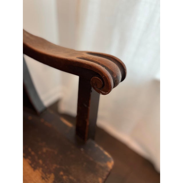 Wood Early 20th Century Marble and Shattuck Bankers Chair For Sale - Image 7 of 8