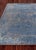Jordan Gray/Blue Hand knotted Wool/Viscose/Cotton Area Rug - 9'x12' For Sale - Image 4 of 8