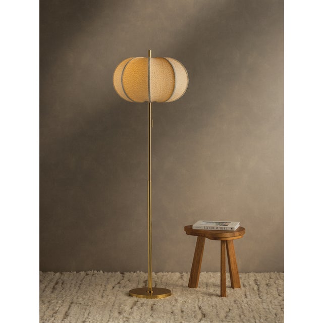 Contemporary Mitzi Alexandra 20 in. 1 Light Floor Lamp in Aged Brass Finish For Sale - Image 3 of 15