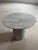 Angelo Mangiarotti Minimalist Post-Modern Round White Marble Dining Table + Cylindrical (Italy) For Sale - Image 4 of 10