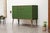 Gold Green Glass Bar Cabinet with Brass Frame from Justfurnituress SRL For Sale - Image 8 of 15