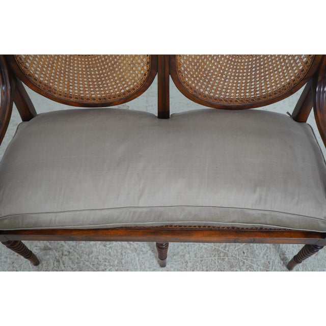 Theodore Alexander Regency Style Cane Back Settee For Sale - Image 16 of 18